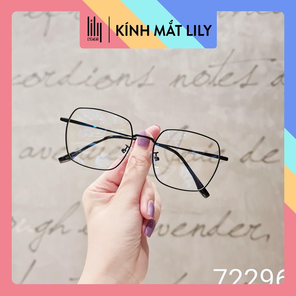 Gọng kính cận tròn gọng kính kim loại nhiều màu Lilyeyewear 72296