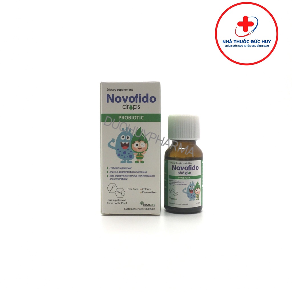 Men vi sinh nhỏ giọt novofido- Bổ sung vi sinh đường ruột cho bé ( chai 15ml)