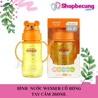 Bình nước wesser cổ rộng tay cầm 260ml