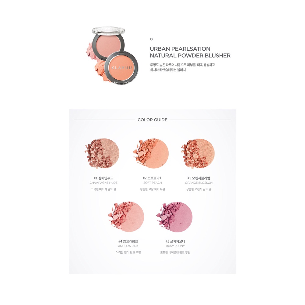 Phấn má Klavuu Natural Powder Blusher