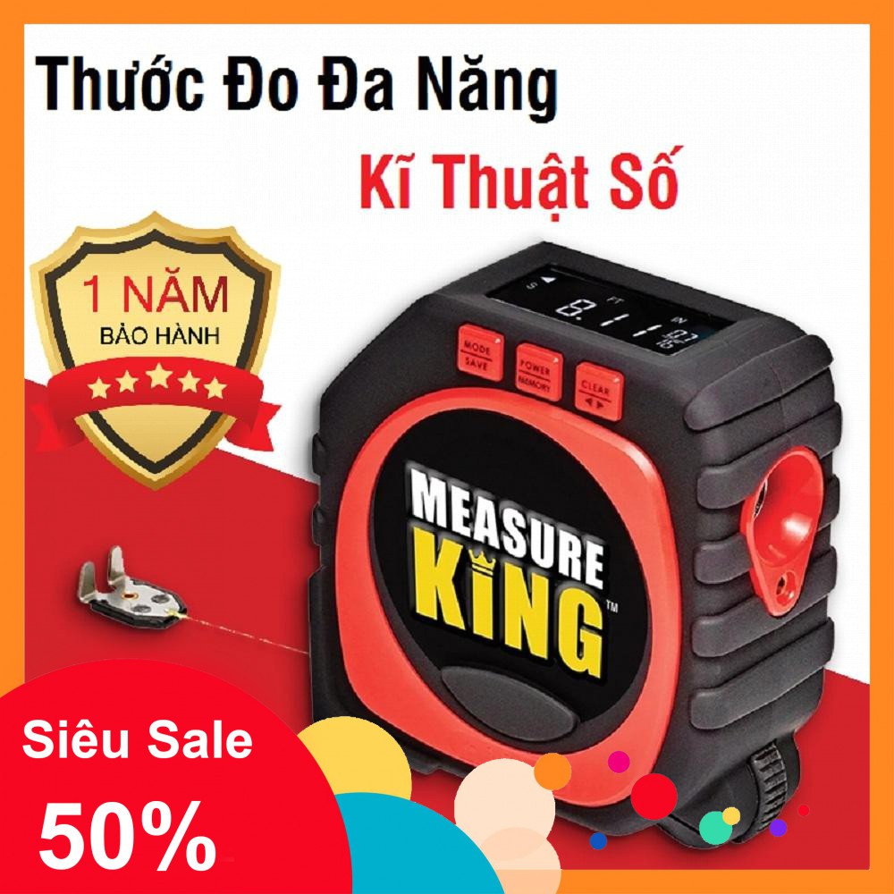 Sẵn hàng-Thước đo đa năng kỹ thuật số 3 trong 1 measure king-Hàng cao cấp