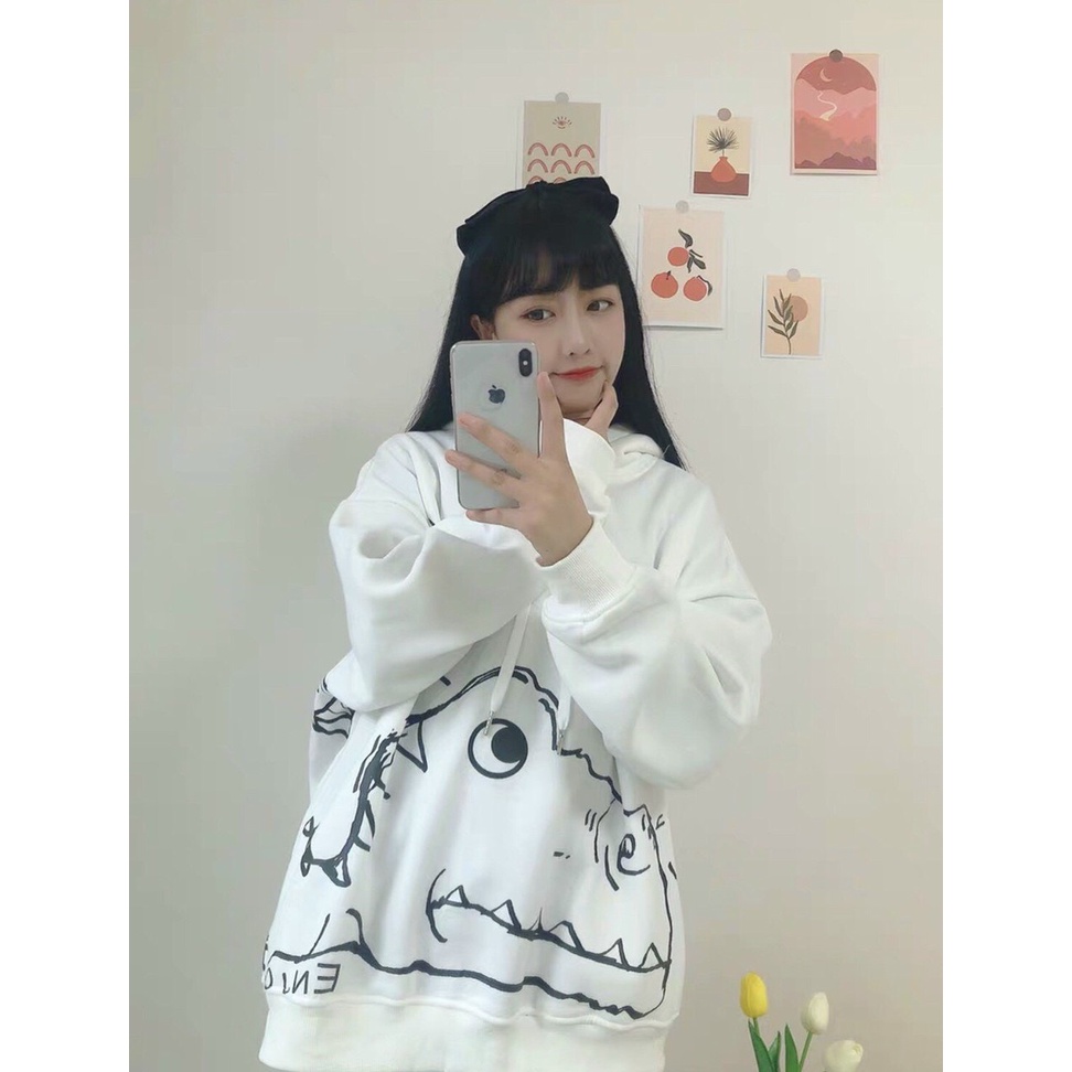 Áo Nỉ Hoodie Nam Nữ Khủng Long Sweater Unisex Cực Hot Bền Màu 1Kenz