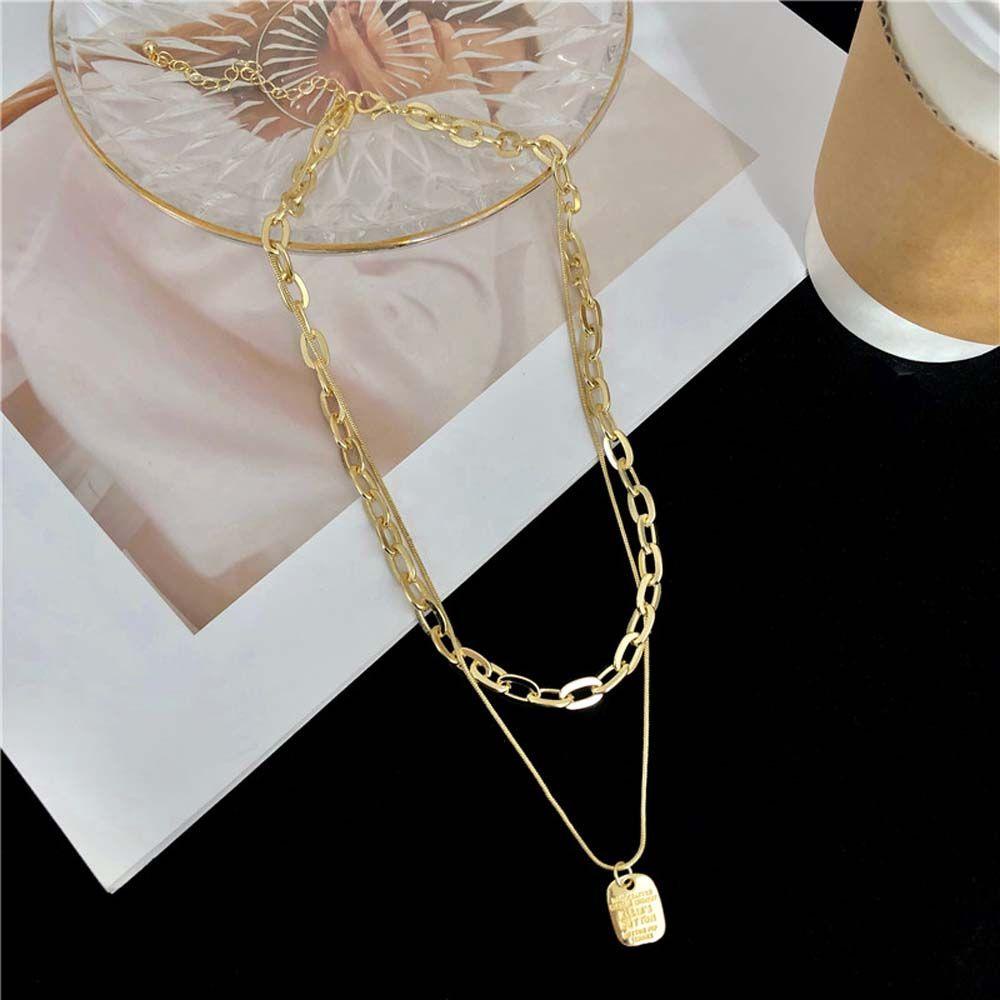 Vòng cổ Hai Lớp Phong Cách Punk Hiphop Thời Trang Cho Nữ