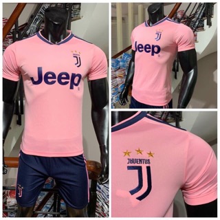 [Thun Sài Gòn] Bộ quần áo bóng đá Juventus màu hồng cao cấp