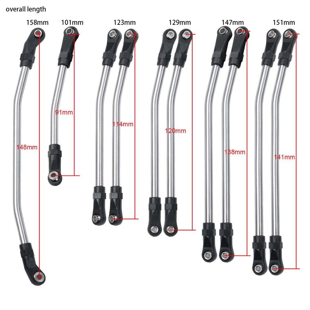 Set 10 Đầu Nối Trục Bánh Xe 313/324mm Cho Xe Điều Khiển Từ Xa Axial SCX10 II 90046