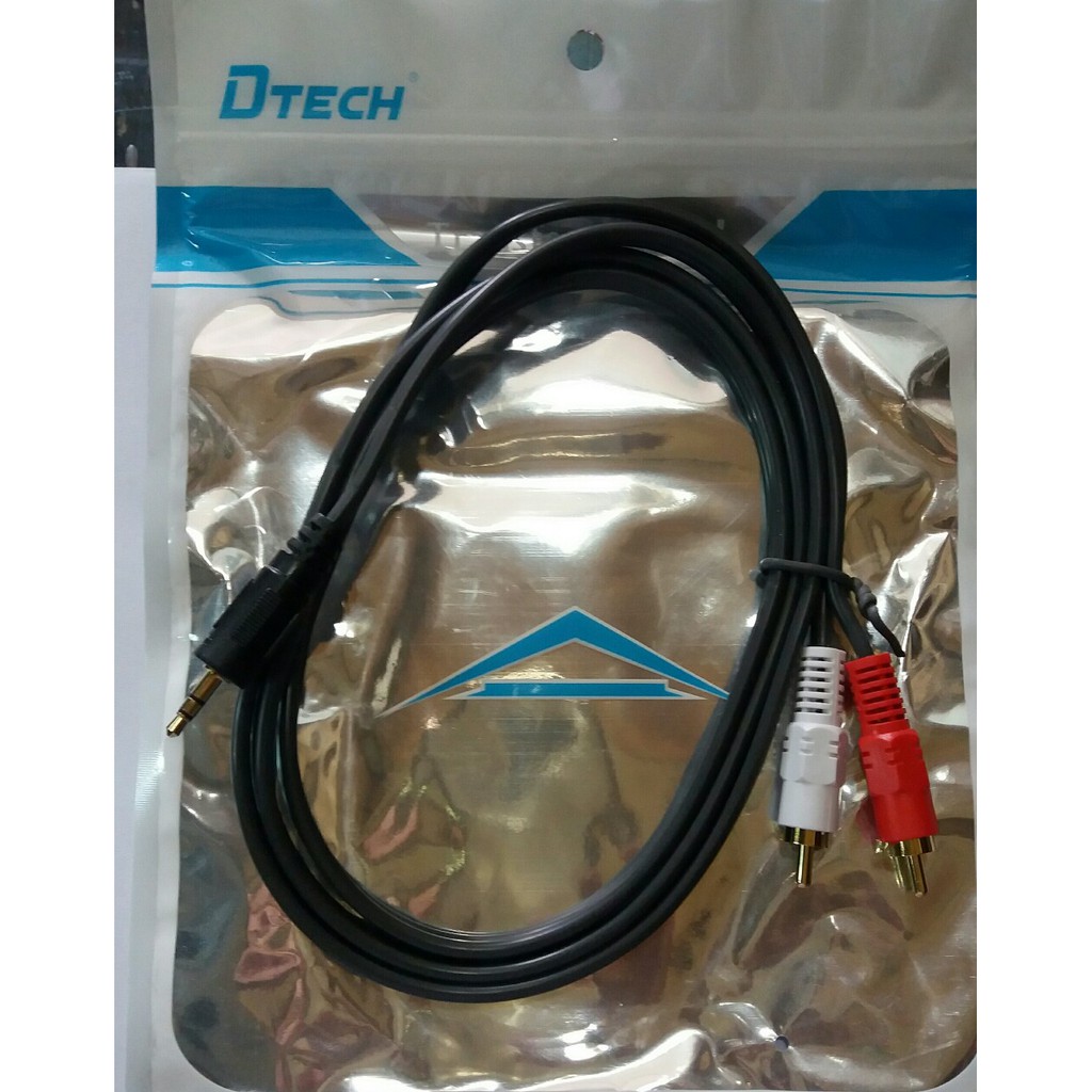 CÁP 3.5 LY RA 2 ĐẦU HOA SEN DTECH (DÂY LOA AV 1.5M)