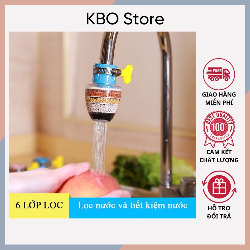 Đầu lọc nước tại vòi, Lọc nước tại vòi, 6 tầng lọc, KBO Shop KBO021