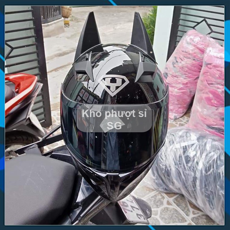 COMBO Sừng BATMAN gắn nón + Đuôi gió Pista gắn mũ bảo hiểm fullface