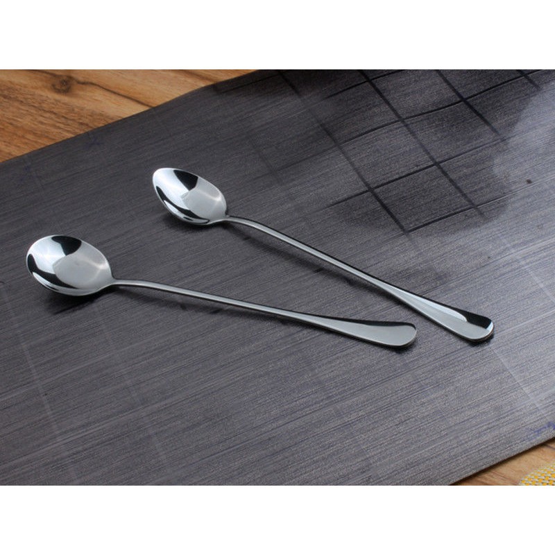 Muỗng cà phê cán dài 4 màu bằng thép không gỉ