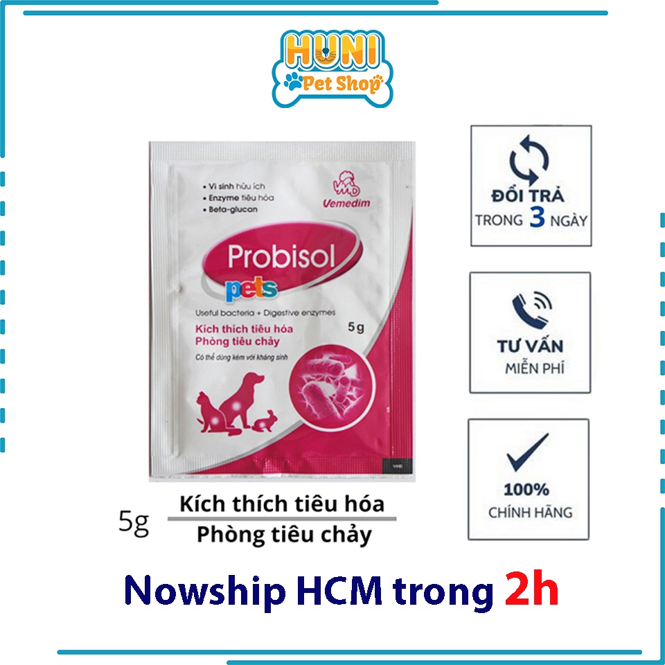 Men tiêu hóa dành cho chó mèo thỏ Men Probisol chứa lợi khuẩn phòng tiêu chảy Huni petshop