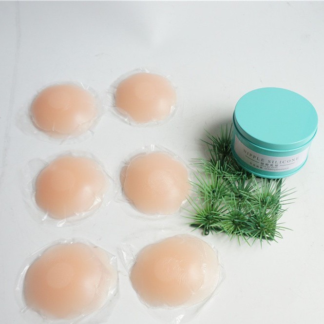 Miếng Dán Ngực Hộp 5 Cặp, Miếng Dán Ti Sillicon Dùng Nhiều Lần Dính Cực Chắc ZANA BRA D306-D236