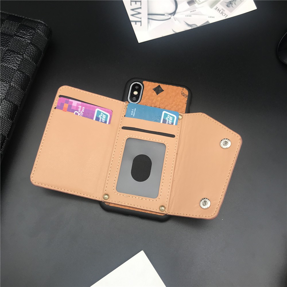 Mcm Ốp Điện Thoại Có Ngăn Đựng Thẻ Cho Iphone 12 Case I6 I7 I8 Plus Xr 11pro 12 Pro Max