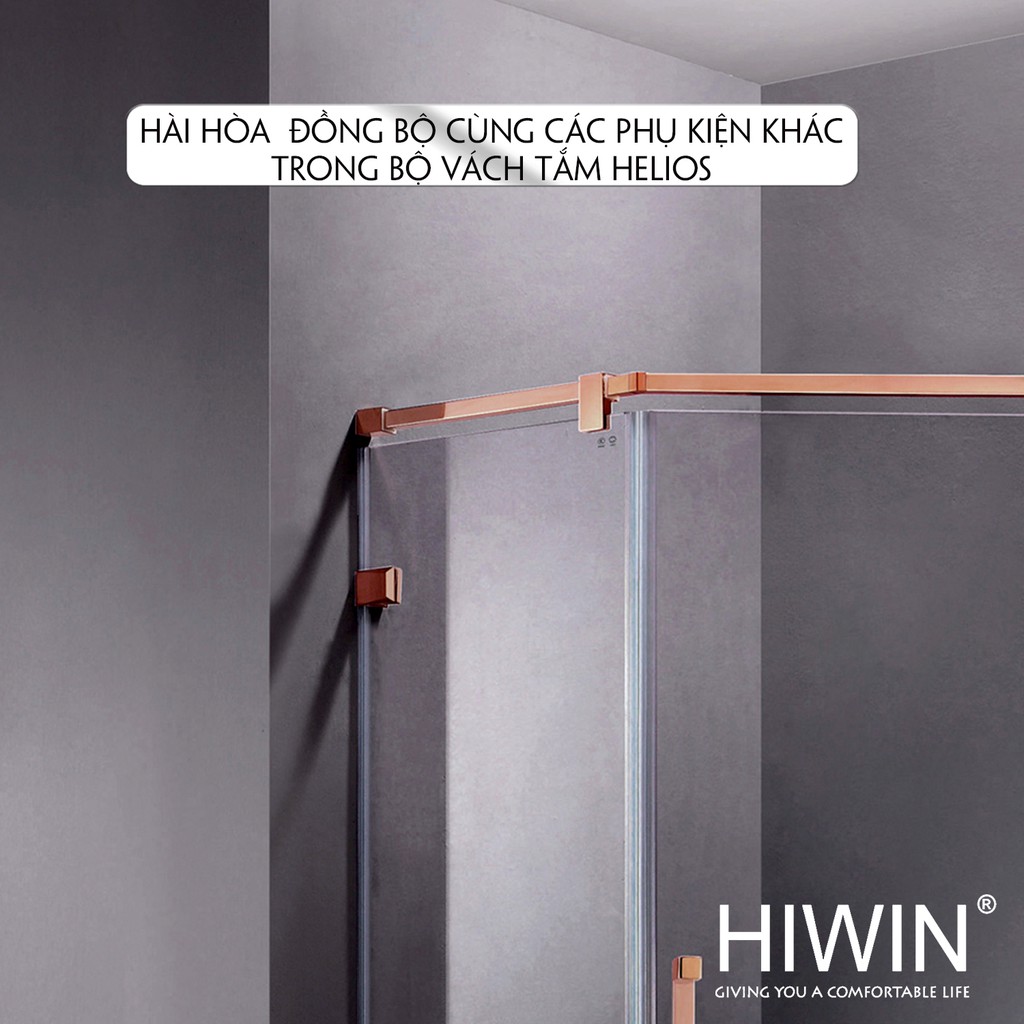 Bát tường vách tắm kính mạ vàng hồng cao cấp Hiwin Helios HL-044RG3