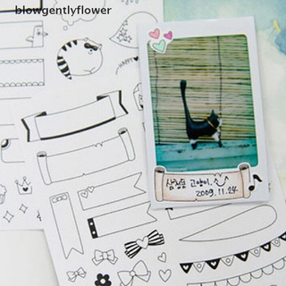 Bộ 6 tờ sticker giấy dán trang trí nhật ký hình hoa hoạt hình