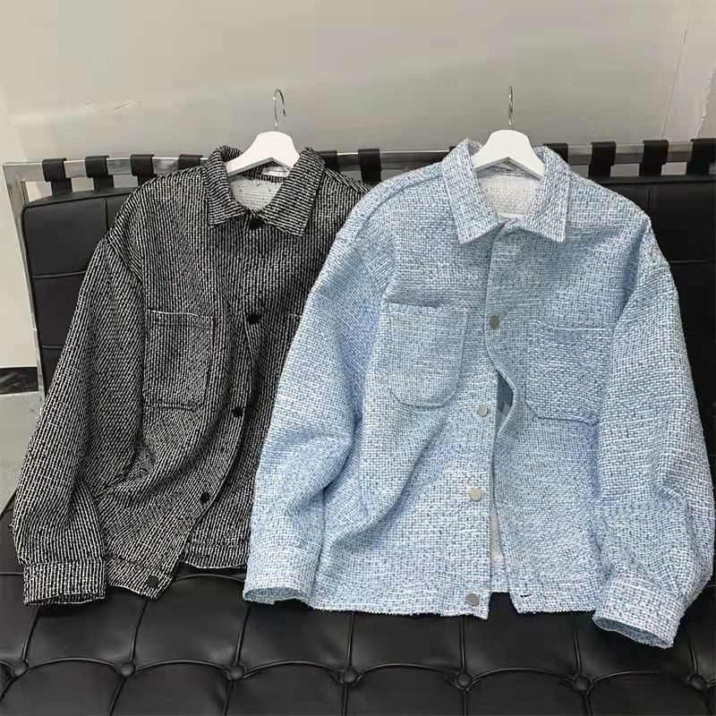 Áo Khoác Dáng Rộng Dài Tay Phong Cách Retro Giản Dị Dành Cho Nam