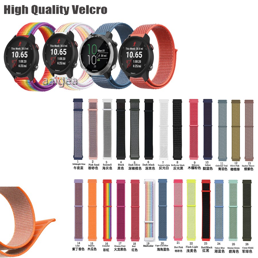 Dây Đeo Sợi Nylon Cho Đồng Hồ Thông Minh Garmin Forerunner 645 645M 245 245M / Venu Sq / Vivoactive 3