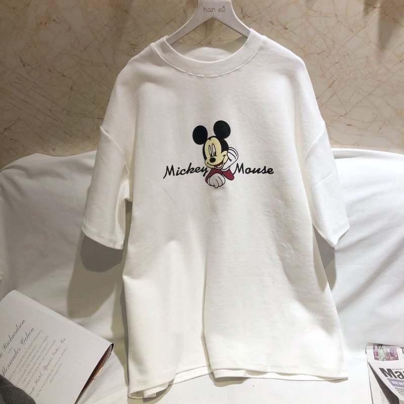 Áo thun in hình chuột mickey thời trang Hàn 2020 dành cho nữ