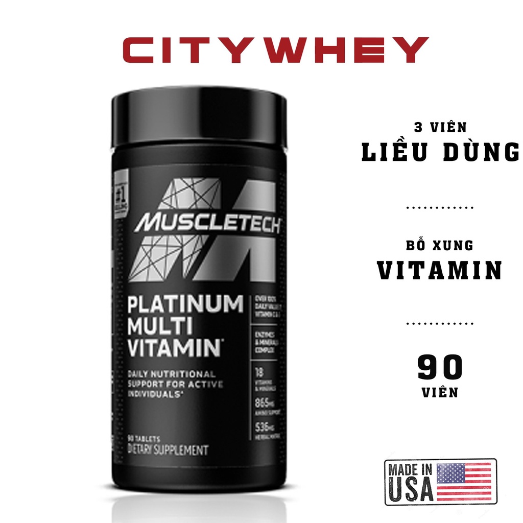 VITAMIN-KHOÁNG CHẤT MUSCLETECH PLATIUM MULTI VITAMIN 90 VIÊN,TĂNG SỨC ĐỀ KHÁNG - HÀNG MỸ