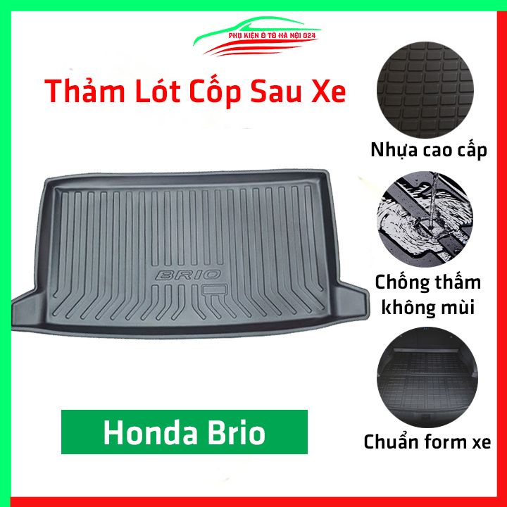 Thảm nhựa lót cốp Honda Brio 2016-2022 nhựa dẻo dày dặn đàn hồi tốt