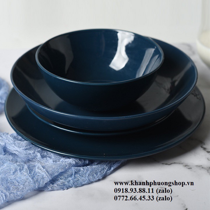 Dĩa sứ lòng sâu 24cm - dĩa sứ lòng sâu