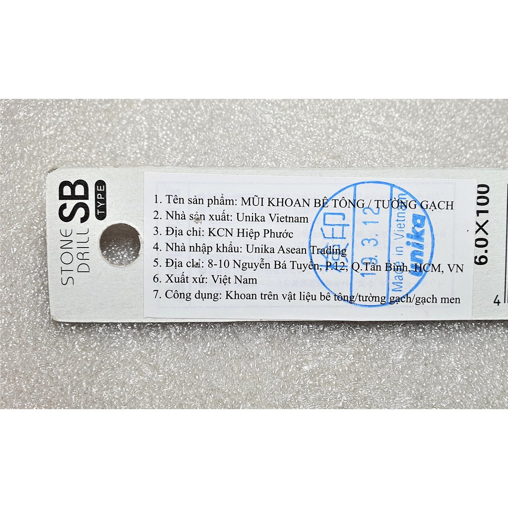 Mũi Khoan Đá Nhật Unika Chân Tròn SB - Chính Hãng