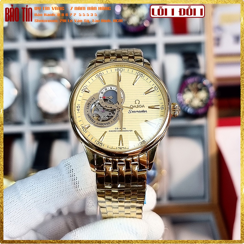 Đồng Hồ Nam Tự Động Cơ Automatic Nhật, Omega Cao Cấp, Thời Trang, Kính Saphia, Thép Không Rỉ, Chống Nước Tốt