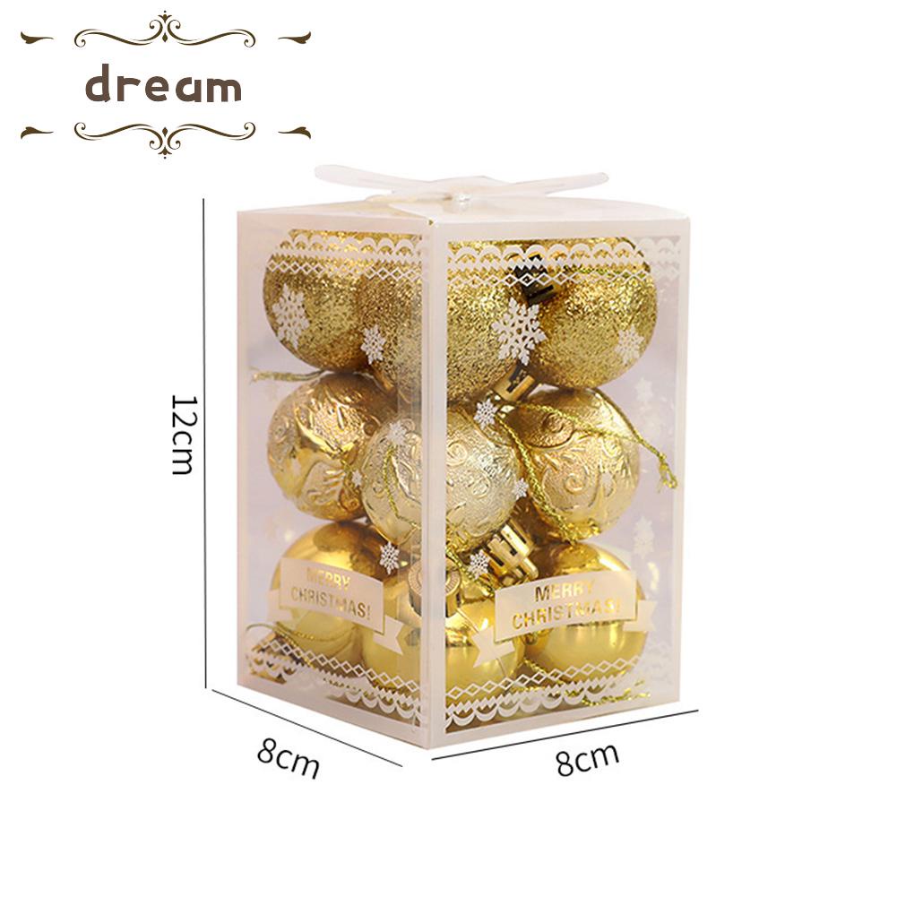 【DREAMLIFE】12* Home Christmas Ball Christmas Decoration Christmas-Tree Pendant Ornament