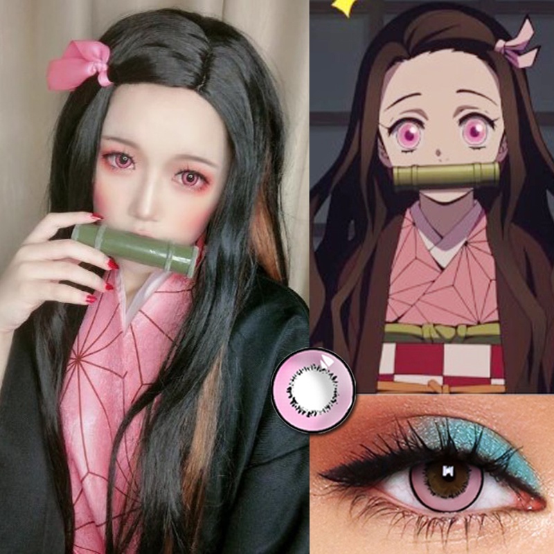 Cặp kính áp tròng màu JEWELENS  hóa trang nhân vật Demon Slayer
