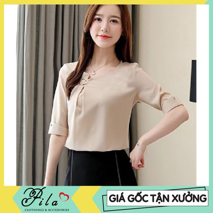 [Giá gốc tận xưởng] ÁO KIỂU NỮ CÔNG SỞ TAY LỠ CỔ CÁCH ĐIỆU AP0058 - CÓ HÌNH THÂT | BigBuy360 - bigbuy360.vn