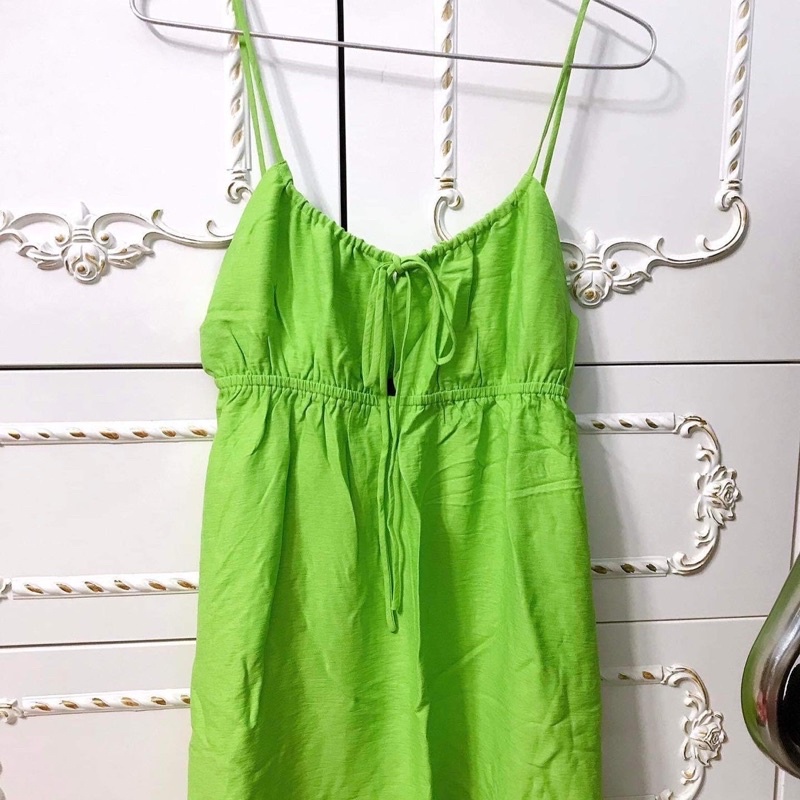 Pass đầm dottie xanh mạ sz M