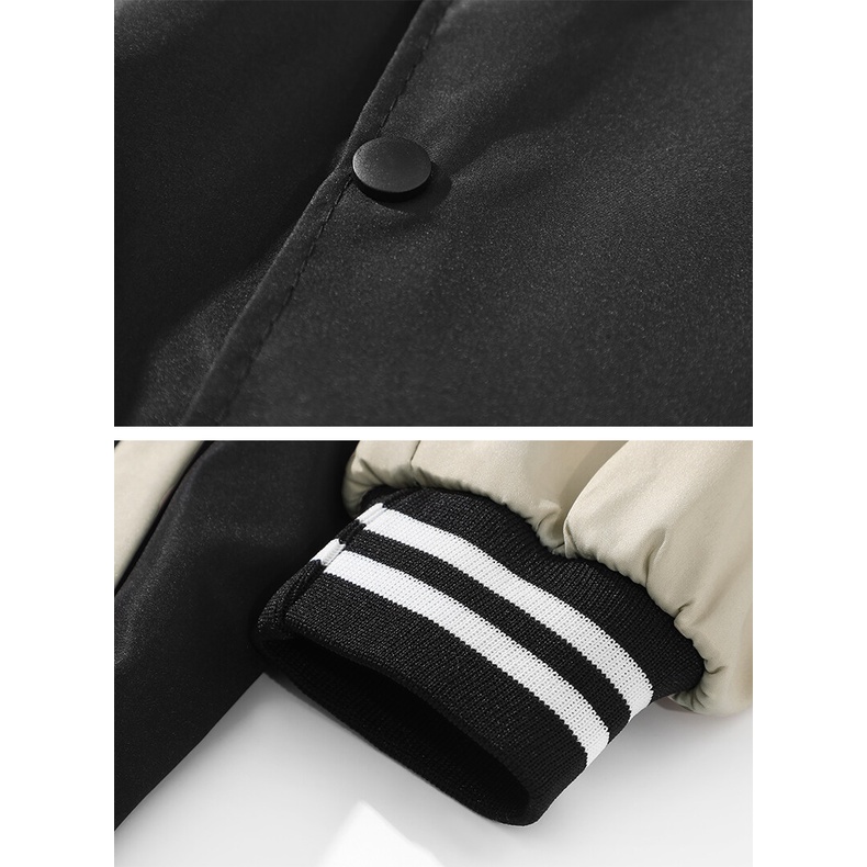 Áo Khoác Varsity Jacket Bomber Cổ Đứng Dáng Rộng Thêu Họa Tiết Kiểu Cổ Điển Thời Trang Cho Nam Và Nữ form rộng Local Brand