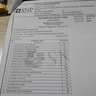 BỘ MẶT NẠ GIẤY SNP NHIỀU LỰA CHỌN
