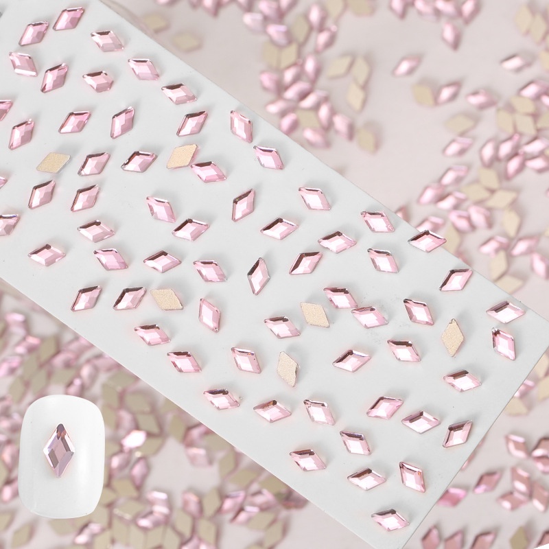 Phụ Kiện Đá Trang Trí Móng Tay Hình Dạng Đặc Biệt Màu Hồng Sáng DIY