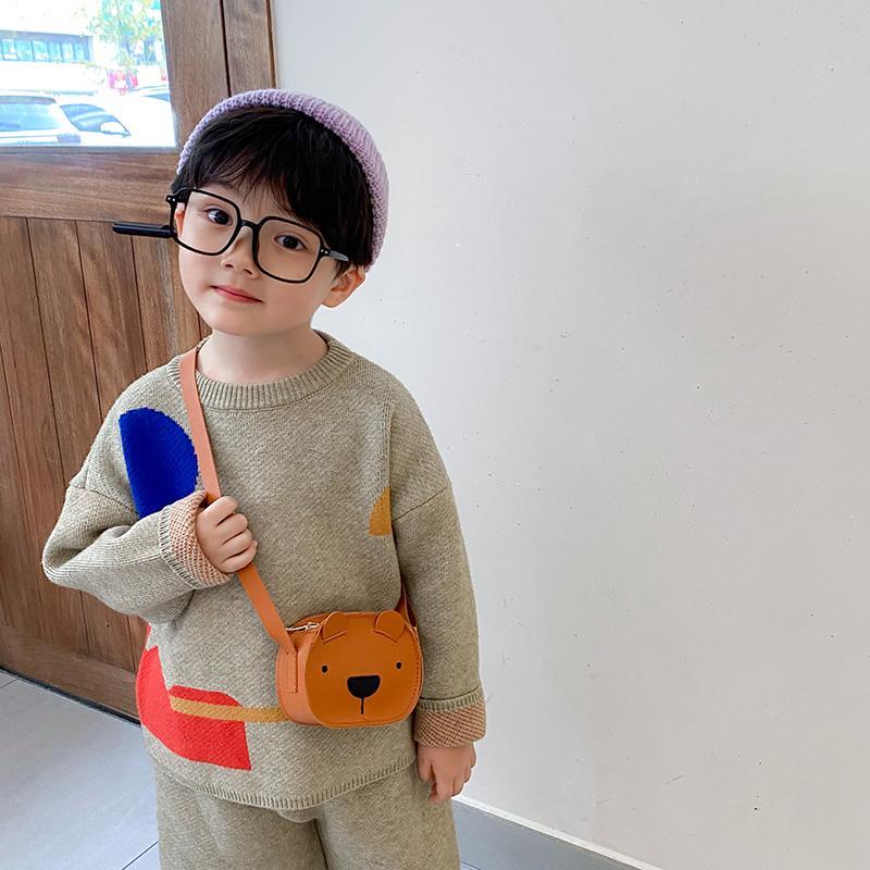 Túi Đeo Chéo Hình Gấu Hoạt Hình Dễ Thương Phong Cách Hàn Quốc Cho Bé