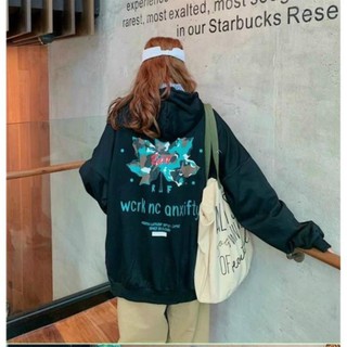 Áo Hoodie in Chiếc Lá Cuối Thu, Chất Nỉ Ngoại Êm Ái Dễ Chịu, Form Rộng Siêu Dê hương