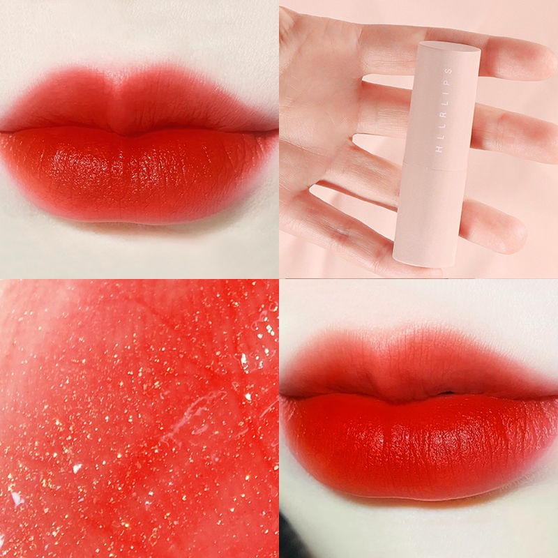 Son Môi Màu Nhung Lì Chống Thấm Nước Vỏ Màu Hồng