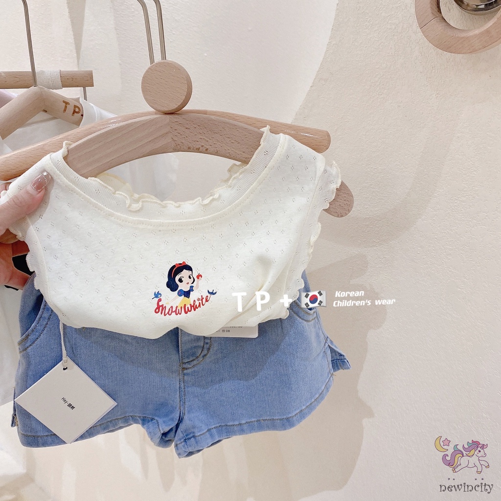 Đầm Sát Nách In Họa Tiết Hoạt Hình Phong Cách Hàn Quốc Thời Trang Mùa Hè Cho Bé Gái