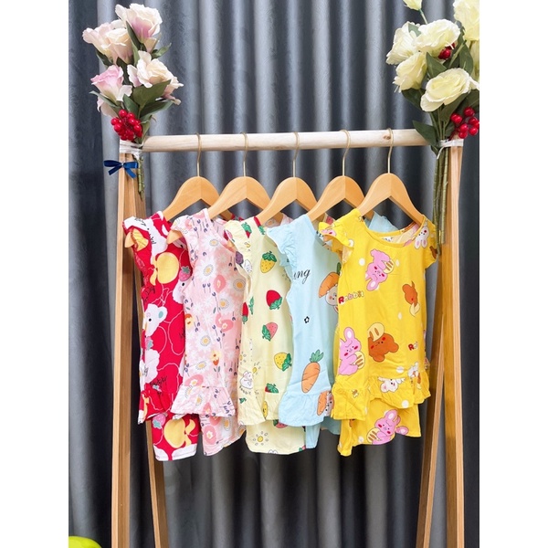 [0-5 tuổi] B3035 Bộ lanh thái cho bé gái từ 8-35kg