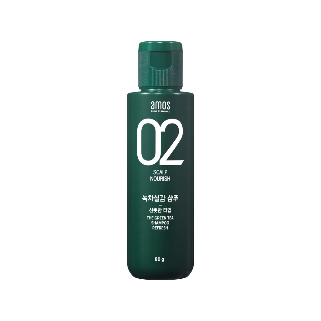 Dầu gội AMOS PROFESSIONAL The Greentea Shampoo Fresh cho da dầu 80ml Daily Beauty Official