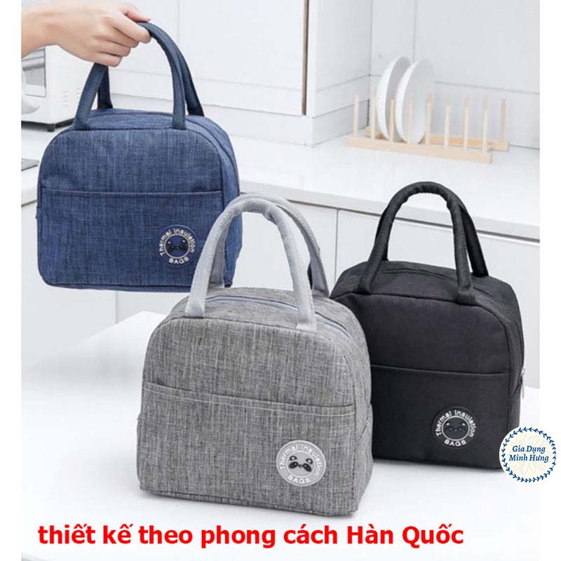 Túi giữ nhiệt trơn một màu, túi giữ nóng lạnh nhiều giờ, túi có lớp tráng bạc bên trong dễ vệ sinh [TÚI GIỮ NHIỆT TRƠN]