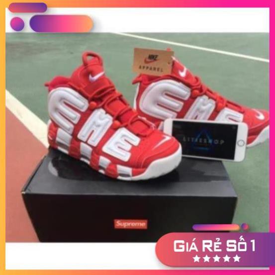 [Sale 3/3] [ ẢNH THẬT ] GIÀY AIR MORE UPTEMPO X SUPREME " RED WHITE " NAM NỮ Sale 11 -op1