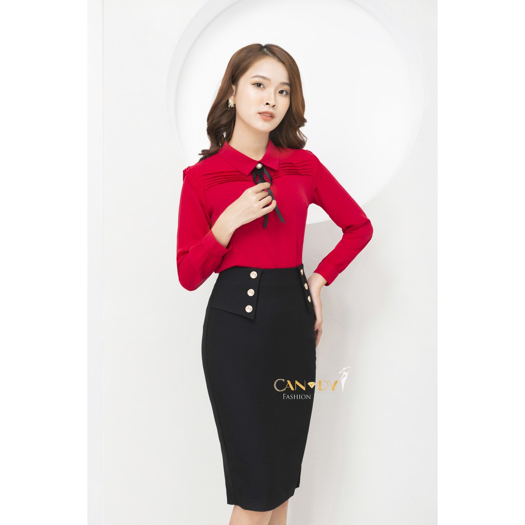 Chân Váy Nữ ❣️𝑭𝒓𝒆𝒆𝒔𝒉𝒊𝒑❣️ Chân Váy Bút Chì Đáp Eo CV44 - Hàng VNXK - Candy Fashion | BigBuy360 - bigbuy360.vn