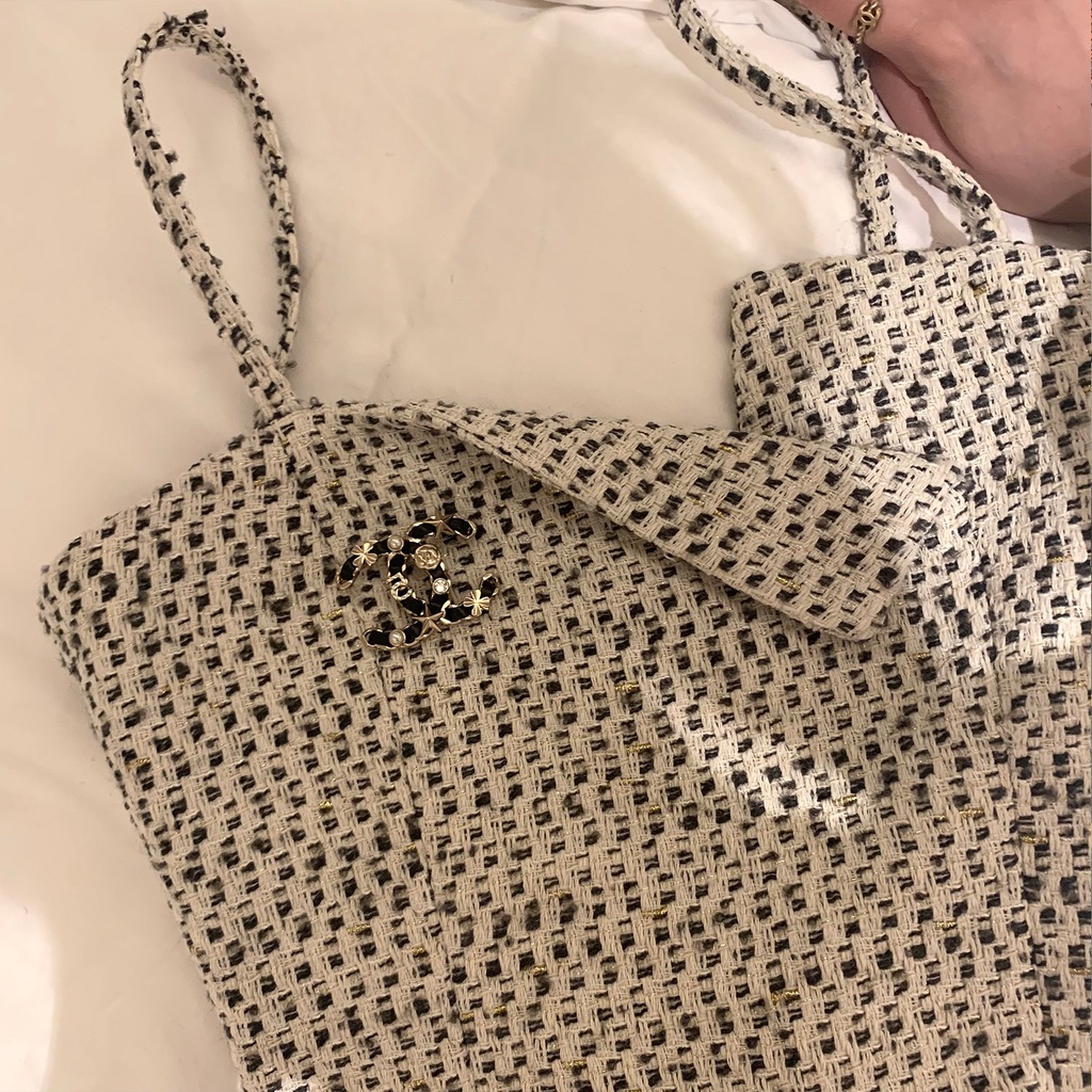 Váy tweed tiểu thư 2022