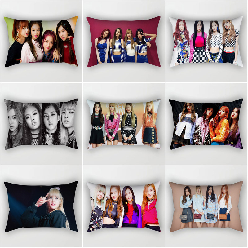 Vỏ Gối Chữ Nhật 30x50cm In Chữ Blackpink Độc Đáo
