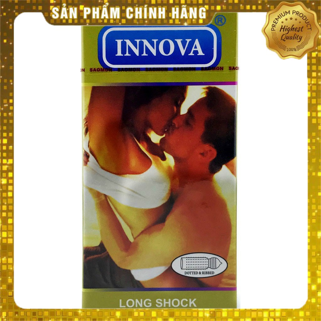 [Combo] 2 hộp bao cao su 24 chiếc chống xuất tinh sớm gân gai Innova Vàng