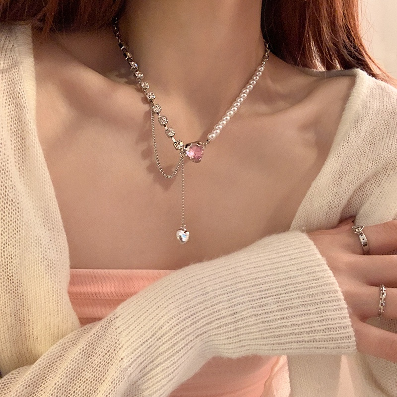 Vòng cổ Đính Ngọc Trai Nhân Tạo Thiết Kế Tinh Tế Thời Trang