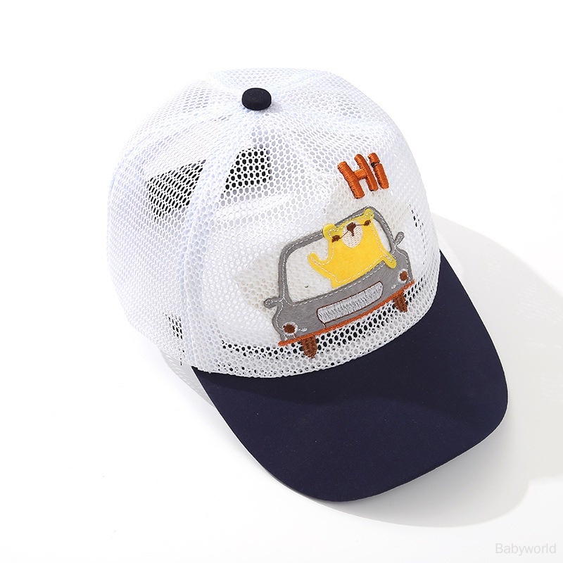 Mũ Lưỡi Trai Phối Lưới Thoáng Khí Thời Trang Mùa Hè Cho Bé