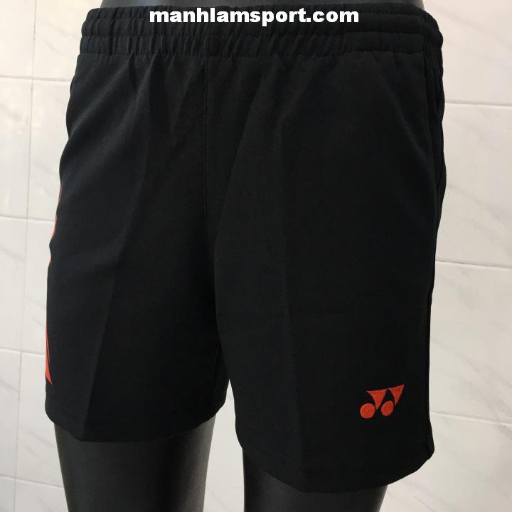 [Ưu đãi] Quần thể thao nữ Yonex Q10 Đen viền Đỏ chất vải mát, co dãn tốt, thấm mồ hôi