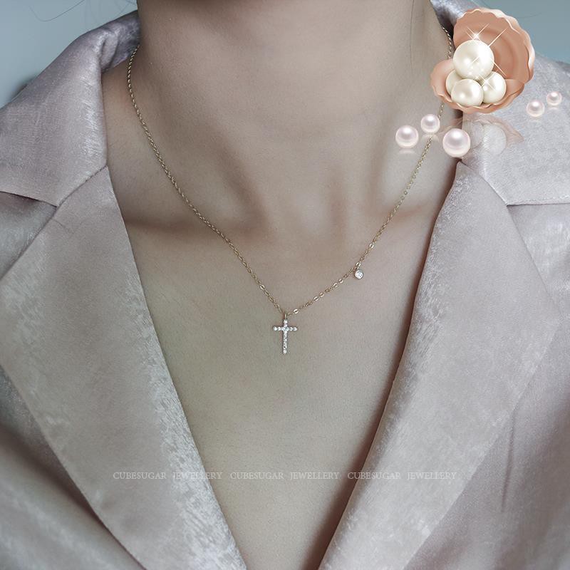 ▩۞925 sterling silver cross dây chuyền ý nghĩa cao của chuỗi xương đòn