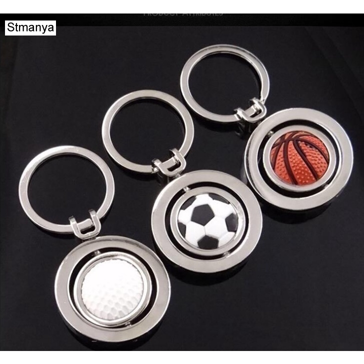 Móc Khóa Kim Loại Hình Quả Bóng Thể Thao